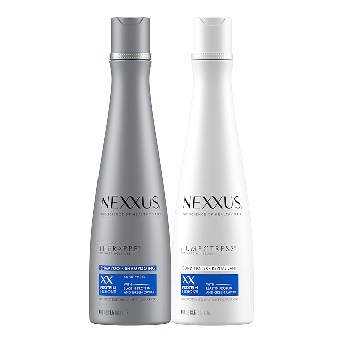 Nexxus Shampoo and Conditioner Therappe & Humectress 2 Count for Dry Hair Care With Proteinfusion Blend for 24-hour Moisture 13.5 oz