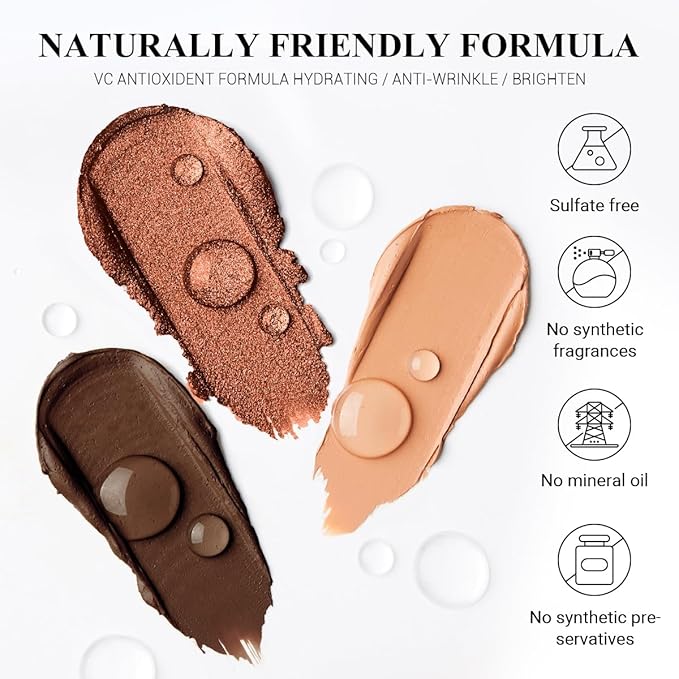 Coral Island Eyeshadow Stick 3PCS Makeup Set, Metallic Shimmer Matte Cream Eye Shadow Eyeliner Brightener Pencil Crayon - J2 Coral Island