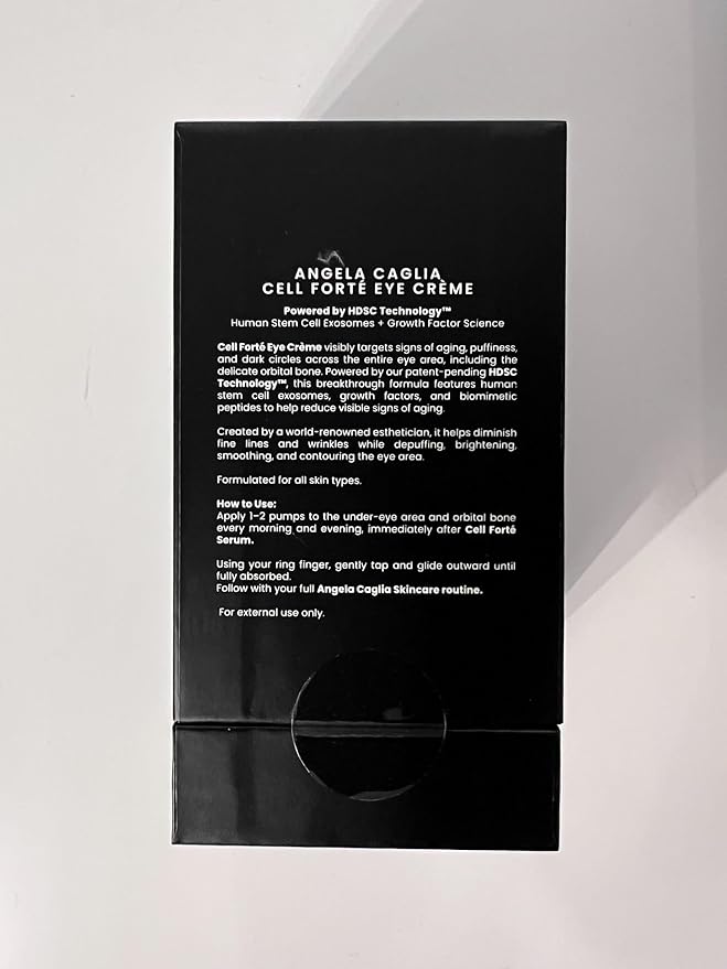 Angela Caglia Cell Forté Eye Crème – Eye Cream with Exosomes, Peptides & Growth Factors | Stem Cell–Powered Skincare for Puffiness & Dark Circles | Luxury Skincare
