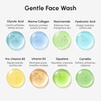 MAREE Face Exfoliator — Microdermabrasion Facial Scrub & Exfoliating Face Wash for Women — Collagen & Glycolic Acid — Gentle Scrub and Exfoliant — Men Exfoliating Scrubber — Exfoliante Facial Cleanser