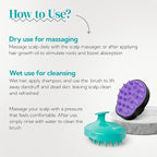 HEETA Hair Scalp Massager Shampoo Brush 2 Pack, Soft Silicone Bristles to Remove Dandruff, Waterproof Hair Scrubber for Both Wet Dry Use, Suitable for Men & Women (Green & Black)