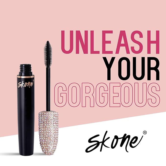 Skone Cosmetics Insanely Intense Luxe Waterproof Lash Bling Mascara - Thickening & Lengthening. Achieve Lash Lift Falsies Quality. Smudge Proof Lashes. Volumizing. Waterproof.
