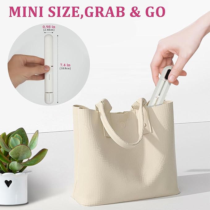 USB Hair Straightener Irons | 2-in-1 Curling Wand & Titanium Flat Iron Professional Hair Straightener and Curler,Rechargeable Portable Hair Straightening Iron