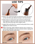 Tinted Eyebrow Mascara Gel-1Pcs Long-lasting Waterproof Smudge-proof Purple Brow Glue Colored Liquid Mascara,Tinted Brow Filler Curling Mascaras,Christmas Eye Makeup Gift for Women Girl-08