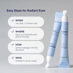 TEREZ & HONOR Under Eye Patches for Dark Circles with 8% Caffeine Eye Cream - Eye Care 2 Step Kit, Dermatologist Tested Korean Skincare Formula, 60 Pcs + 20mL