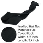 MEEDEE Hair Ties Pack: 100 Black No Crease Soft Knotted Ribbon Ties for Women - Ouchless, No Damage, Suitable for Ponytails, Yoga, and Bracelets