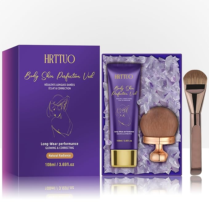 Body Coverage Perfector, Waterproof Leg & Body Makeup for Tattoo & Scar Cover Up, No Transfer Coverage Concealer with Brush, All Over Complexion Perfector for All Skin Tones (Natural Radiance)