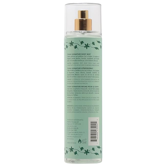 Tova Signature Body Mist – Fresh Floral Perfume Mist for Women – Long-Lasting Body Spray with Jasmine, Bergamot & Sandalwood – Timeless Scent with Lavender & Musk – USA-Made & Cruelty-Free – 8.0 fl oz