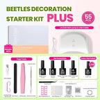 Beetles Gel Nail Polish Kit with U V Light - 32 Colors Nail Kit 55 Pcs Gel Polish Set Four Seasons Glow Pro Base & Matte Glossy Top Coat Nails Stuff Soak Off DIY Art Set Gifts for Women Teen Girls