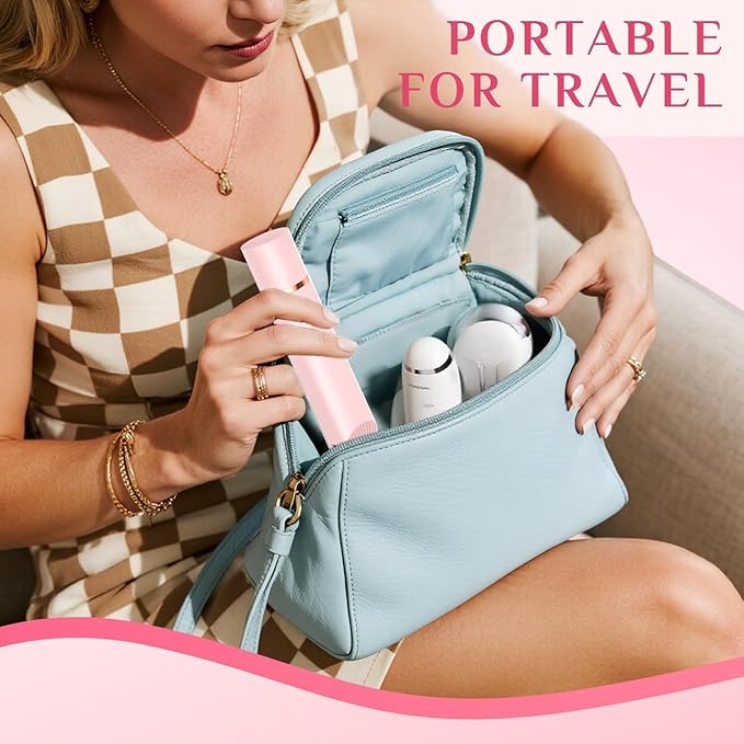 2025 New 2-in-1 Electric Bikini Trimmer for Women - Dual Head Electric Razor,Waterproof Painless Bikini Shaver, Pubic Hair Trimmer for Private Area & Body Hair, Christmas Gifts for Women，Pink