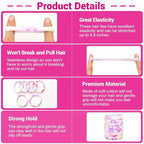 Anezus 54Pcs Hair Ties for Girls and Women, Nylon No Damage Elastics Hair Bands Ponytail Holders, Soft Hair Ties Hair Accessories for Thick Straight Curly Hair, Multi-colored A
