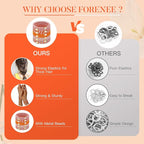 Hair Ties No Damage - 10PCS Ponytail Holders - Elastic Hair Ties for Thick Hair - Braided Hair Bands for Women Girls's Hair - Persimmon Orange