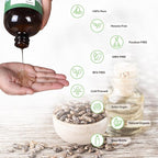 Organic Castor Oil for Body, Hair & Lashes Brow, USDA Certified 100% Pure Natural Glass Bottle, Cold Pressed, Hexane Free. Castor Oil for Hair Growth, Thicker Fuller Brows, 16.9oz