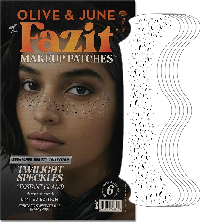 Fazit Makeup Patches - Halloween Twilight Speckles - Glow Up Make-Up Patches - Cute Glitter Makeup Accessories for Women - Cosmetic Glitter for Face