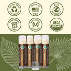 Earth's Daughter USDA Organic Lip Balm 4-Pack Vanilla Flavor - Beeswax, Coconut Oil, Vitamin E - Best Lip Repair Chapstick for Dry Cracked Lips.