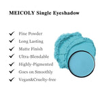 MEICOLY Light Blue Single Eyeshadow with Mirror,Baby Blue Eye Shadow for Halloween Corpse Bride Sally Makeup,Pressed Powder Eyeshadow,Matte Shade Eyelid Color Eye Makeup,High Pigment,Long Wear