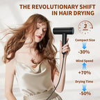 Professional High Speed Ionic Hair Dryer | Ultra-Fast Drying | Low Noise | 110000 RPM |Metal Body |Household Travel| Compact Blow Dryer with Magnetic Diffuser for Faster Drying All Hair Types