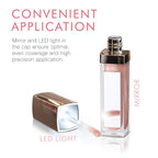 Beauty For Real Lip Gloss + Shine, Starlust - Champagne Pink Metallic - Non-Sticky Plumping & Hydrating Gloss - Light & Mirror In Cap - Contains Marine Collagen - 0.15 fl oz