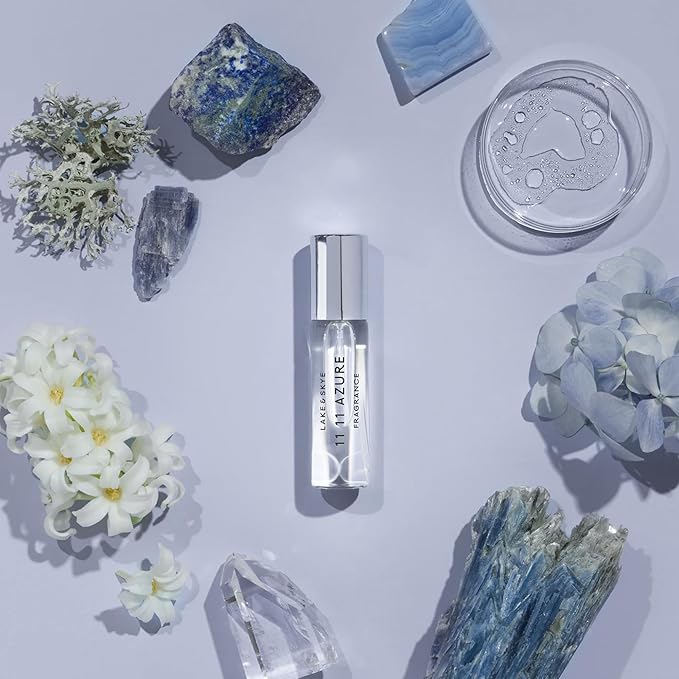 Lake & Skye 11 11 Azure Unisex Fragrance Oil Sample, Sheer & Aquatic Scent, Floral and Musk Notes - 0.06 fl oz (2ml)