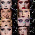 8pcs Holographic Silver Halloween Glitter Freckles Face Tattoo, Waterproof Long Lasting Multicolor Speckles Patches for Women Kids, Cute Temporary Tattoo Makeup Accessories for Festival Rave