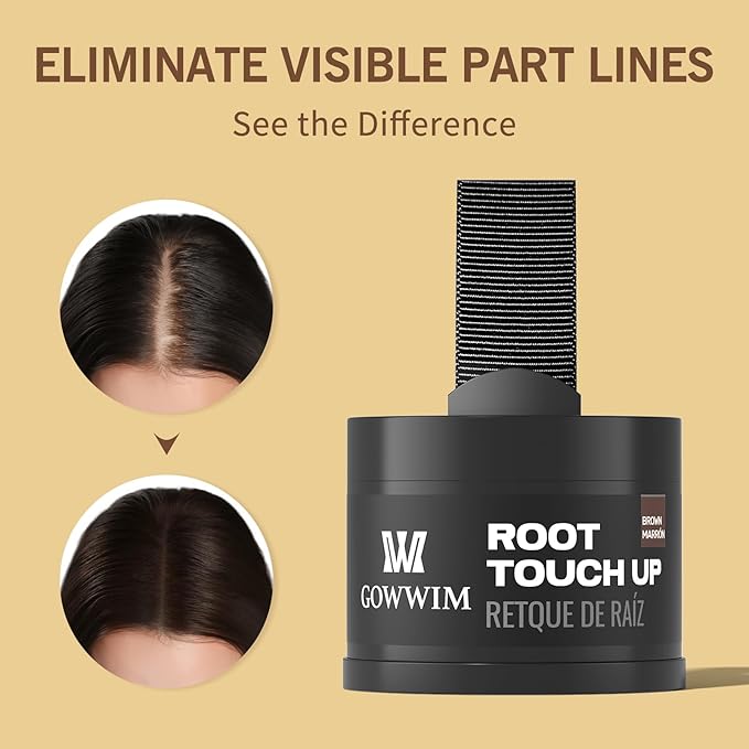 Gowwim Root Touch up Powder, Instantly Gray Hair Cover up Hairline Powder for Women & Men Waterproof and Sweatproof Root Cover Up Long-Lasting for Thinning & Loss Hair (Light Blonde1, 4g)