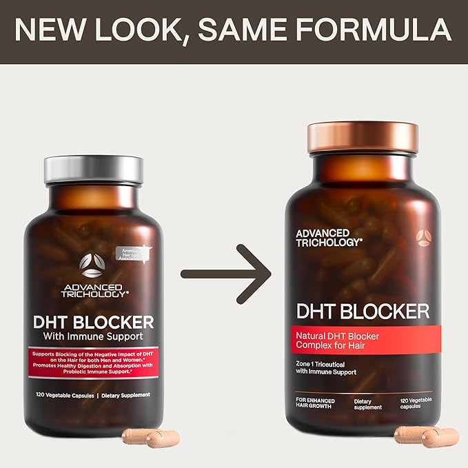 DHT Blocker - Hair Growth Supplement for Genetic Thinning for Men and Women | Approved* by American Hair Loss Association | Guaranteed, Backed by 20 Years of Experience in Hair Loss Treatment Clinics