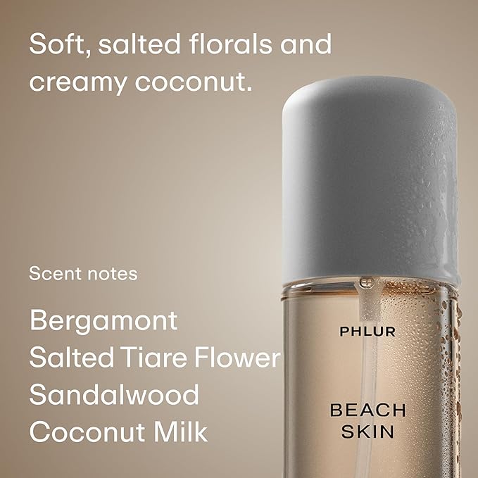 PHLUR Paradise Skin Set ($75 Value) - Travel Size Body Mist Gift Set - Peach Skin, Vanilla Skin, & Beach Skin - Travel Size Hair and Body Fragrance Mist Trio (3 x 3 fl oz)