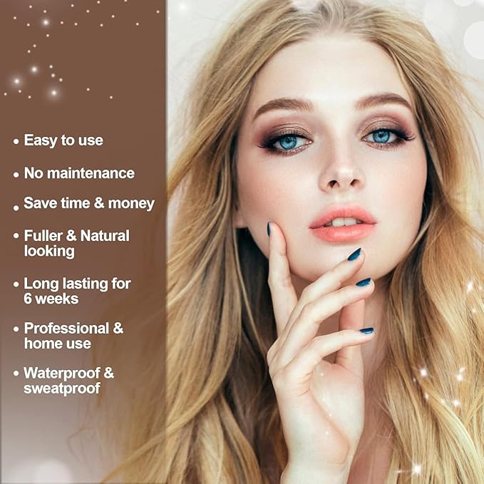 Eyelash & Eyebrow Kit, 2-In-1 Professional Lash & Brow Color Kit, Eye Brow & Eye Lash Coloring Set, Hair Color DIY Easy Use for Salon and Home 7ml Brown/Light Brown