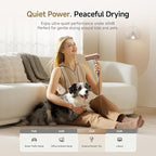 Dreame Pocket Pro Hair Dryer, Dual Voltage Travel Blow Dryer with Diffuser, 1300W Professional HighSpeed Ionic Hair Blower, Fast Drying, Low Noise, Lightweight, No Heat Damage, Global Travel 120V/240V