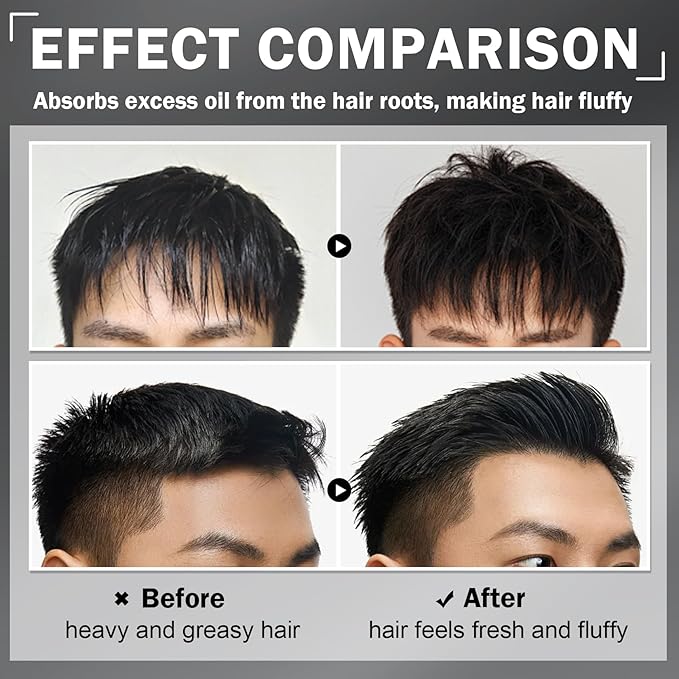 DAMUSI Hair Styling Powder for Men & Women - Volumizing and Texturizing Powder Matte Finish Natural Look Mattifying Hair Texture powder All-Day Hold 0.52 Oz