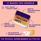 UNICORN SNOT Holographic Face Glitter & Body Glitter Gel | Holiday Glitter Makeup: Stocking Stuffers & Christmas Gift | Hair Glitter, Vegan & Cruelty-Free, 1.7 oz Orange Glitter (Fire)