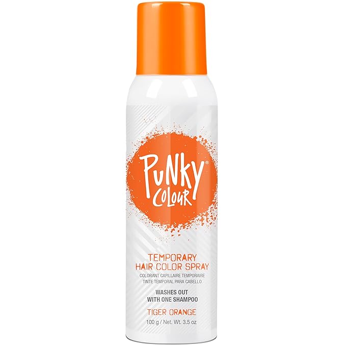 Punky Temporary Hair Color Spray – Tiger Orange, Instant Vivid Temporary Hair Dye for Women, Wash Out, Hair-Color Spray, 3.5 oz, 1 Pack