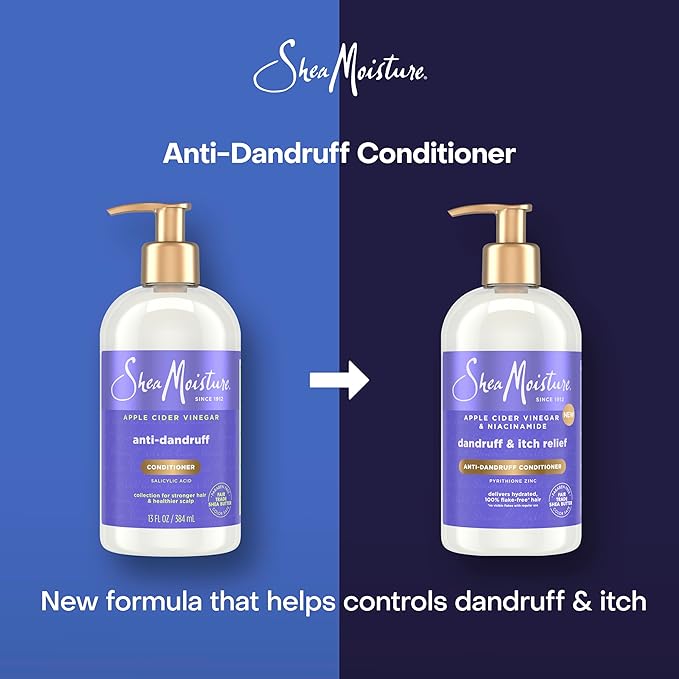 Shea Moisture Anti-Dandruff Conditioner Apple Cider Vinegar & Salicylic Acid For Soft & Smooth Hair System for a Healthier Scalp 13 oz