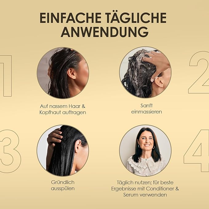 ThickTails Hair Growth Shampoo for Women with Biotin, Caffeine and Saw Palmetto, Sulfate Free Thickening Shampoo for Thinning Hair, Fuller Looking Volume, Stronger Feeling & Scalp Support, 8.45 fl oz