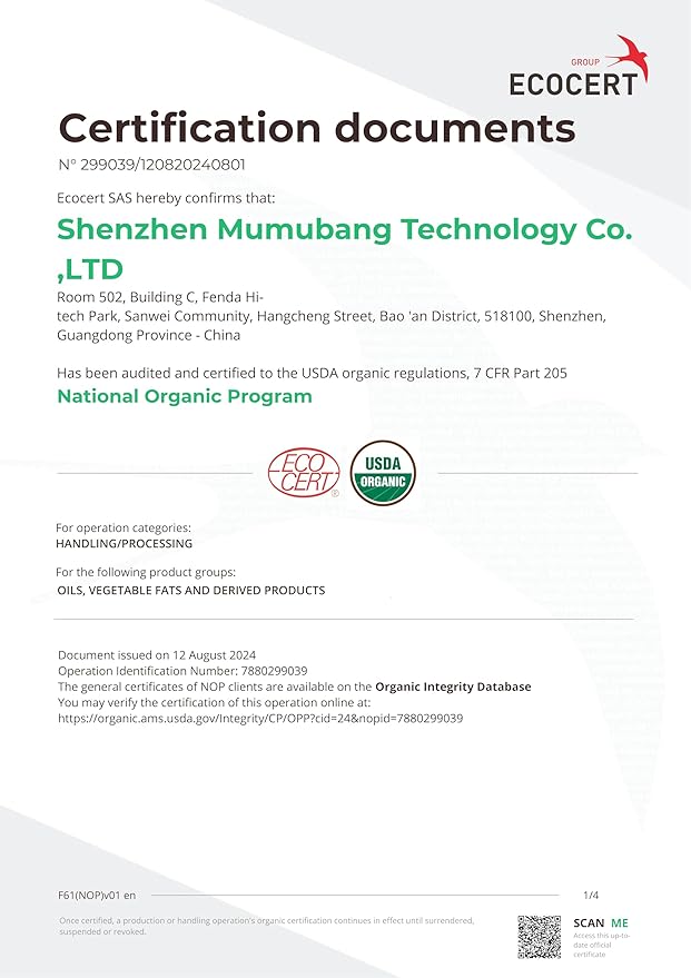 Organic Castor Oil for Body, Hair & Lashes Brow, USDA Certified 100% Pure Natural Glass Bottle, Cold Pressed, Hexane Free. Castor Oil for Hair Growth, Thicker Fuller Brows, 16.9oz