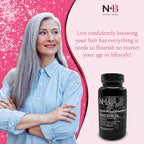 Nicole + Brizee N+B Hair Growth Vitamins - with Biotin, Vitamin C, Zinc, and Vitamin B12 - Natural-Based Hair Care Formula - Made in The USA - (30 Day Supply)(6-Pack)