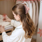 TOCESS Hair Claw Clips for Women - Large 8PK Neutral Matte Jumbo Square Hair Clips for Thick, Thin, Long, Short, Curly Hair Girls, Big Jaw Clip Set for Daily Use (Rosewater Pink)