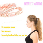 AXEN 8PCS Elastic Hair Tie for Women Girls, Cotton Bands Soft Woven Ponytail Holders for Thick Hair and Curly Hair, Double Mixed Colors 2