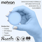 Mehron Makeup Paradise Makeup AQ Refill Size | Stage & Screen Performance, Face & Body Painting, Beauty, Cosplay, and Halloween | Water Activated Face Paint, Body Paint .25 oz (7 ml) - Pastel Blue
