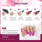 10ml 6 Colors Red Glitter Nail Polish Set Glitter Rose Red Pink Deep Purple Series Nail Polish Gifts for Women
