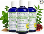 Pack of 3 Ayurvedic Organic Oil Pulling for Teeth and Gums | Refreshing Mint Flavored Oral Rinse Mouthwash | Essential Oils for Bad Breath | Teeth Whitening Pulling Oil & Gum Care Mouthwash-8 FL Oz