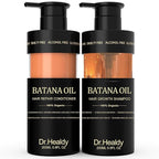 Dr.Healdy Anti-Thinning Batana Oil Shampoo & Deep Moisturizing Conditioner Set (6.8oz x2) Natural herbal Scent,Clarifying Hair Care,Hair Thickening Product, Women & Men