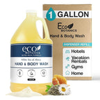 Terra Pure 1-Shoppe Eco Botanics Natural Hand and Body Wash with Raw Honey & White Tea | Gallon Jug Bulk Toiletries for Airbnb, Vacation Rentals, and Home Bathroom | Refill For Soap Dispensers