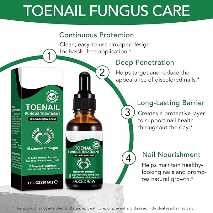 2Pack Toenail Treatment with 25% Undecylenic Acid, Nail Renewal, Promotes Nail Health,Enrich jojoba oil and vitamin E nourish the nail and & Skin,Safe & Gentle Repairing Damaged Nails