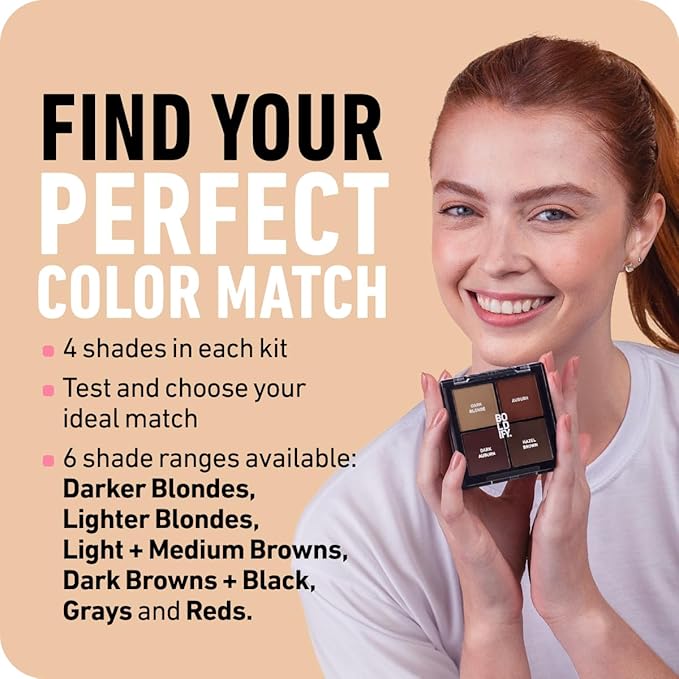 BOLDIFY Hairline Powder Color Sample Kit - Root Touch Up Hair Color for Gray Coverage - Bald Spot Concealing Hair Powder for Women & Men - 24-Hour Stain-Proof - Reds