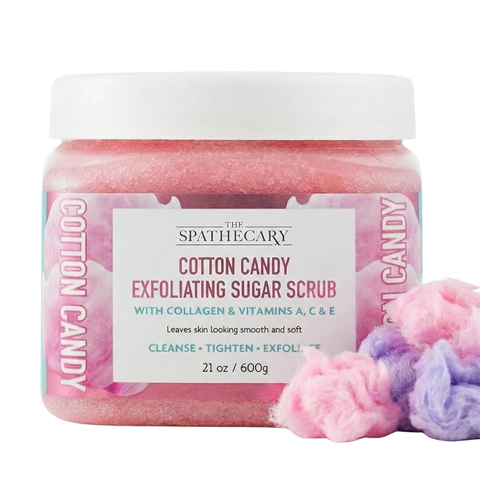 Body Scrub, Exfoliating-Nourishing-Refreshing-Smoothing Body Care 21 oz. (21 oz, Cotton Candy)