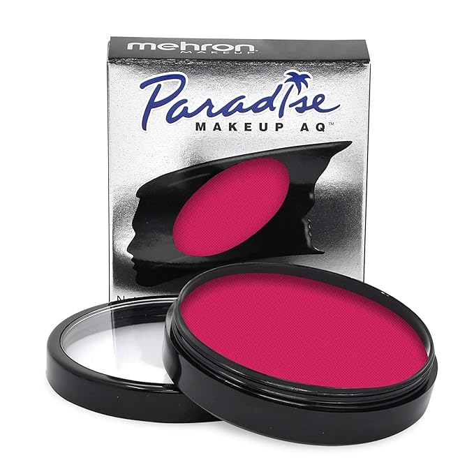 Mehron Makeup Paradise Makeup AQ Pro Size | Stage & Screen Performance, Face & Body Painting, Beauty, Cosplay, and Halloween | Water Activated Face Paint, Body Paint 1.4 oz (40 g) - Dark Pink