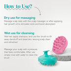 HEETA Hair Scalp Massager Shampoo Brush 2 Pack, Soft Silicone Bristles to Remove Dandruff, Waterproof Hair Scrubber for Both Wet Dry Use, Suitable for Men & Women (Green & Pink)