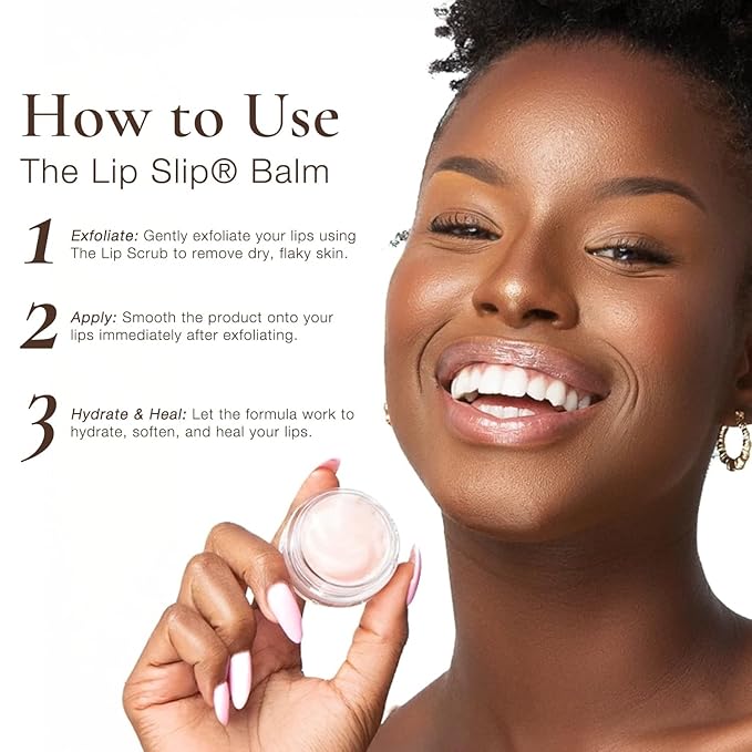 Sara Happ The Lip Slip Luxe Balm Lip Treatment - Deeply Nourish, Moisturize with Vitamins A and E, Regenerate Lips with Jojoba Seed, Macadamia & Sweet Almond Oil (0.35 Oz)