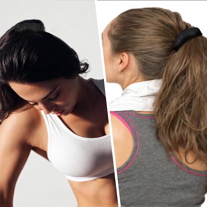 Hair Scrunchies For Women's Hair Black Seamless Hair Ties No Damage Ponytail Holders With All Day Hold Thick & Curly & Heavy Fine Hair Accessories Strong Elasticity No Snag Dents Breakage